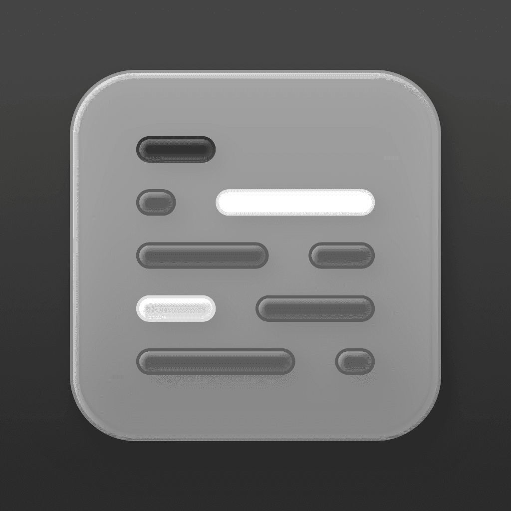 Snippets Clear Dark icon